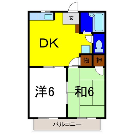 ファミーユ笠木Ｂの物件間取画像